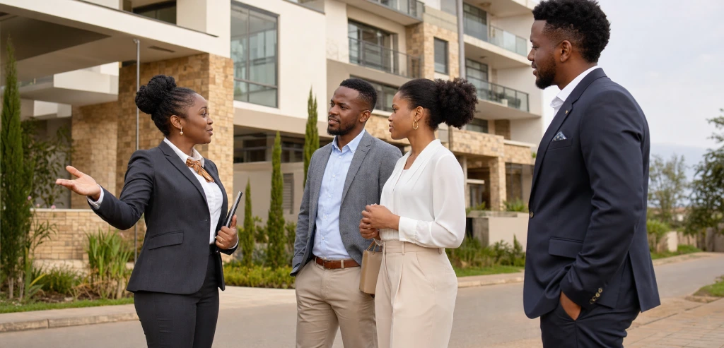 Property manager welcoming prospective tenants during the tenant placement and screening process to ensure the best match for rental properties.