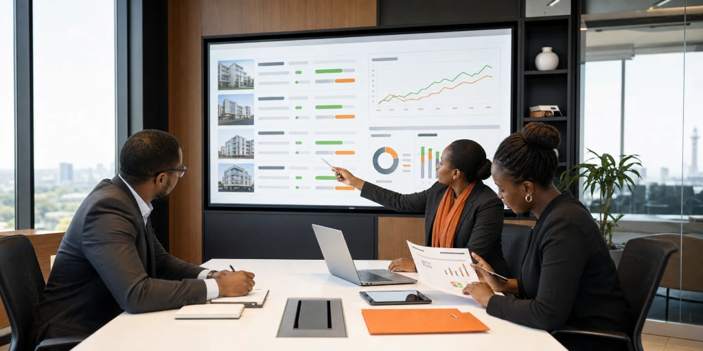 Property owner reviewing comprehensive financial reports and rental performance data to support informed investment decisions.