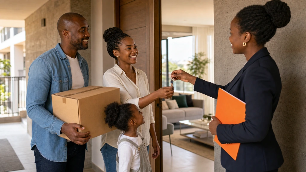 Prospective tenant consulting with a RAYLAV property manager to find the ideal rental property in Nairobi.