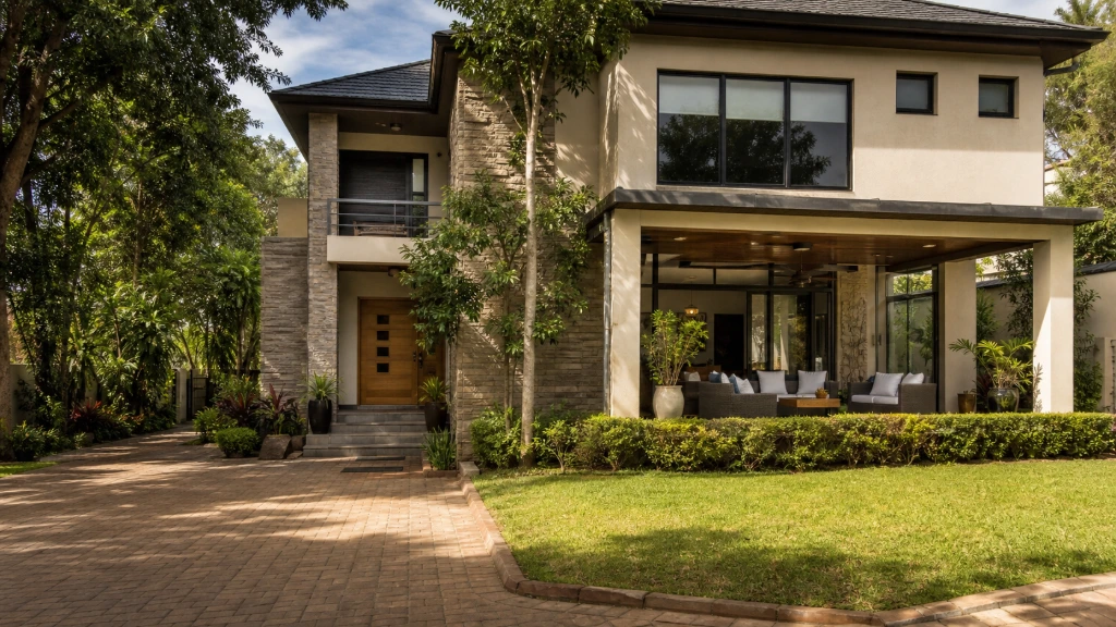 Beautiful residential apartment entrance highlighting secure, professionally maintained rental accommodation in Nairobi.